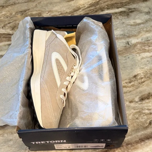 Tretorn Beige and White Athletic Shoes - Picture 7 of 9